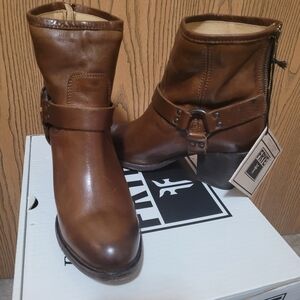 Frye Brown Leather Ankle Boots